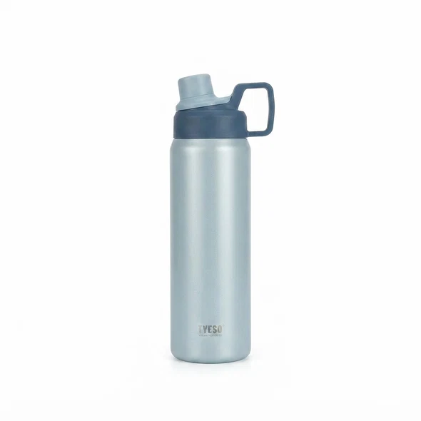 YESO Insulated Sports Water Bottle Silver Grey