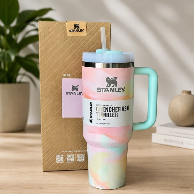 Stanley 40oz Quencher H2.0 Tumbler Pastel with box