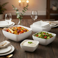 White Square Serving Bowl Set – 3 Sizes
