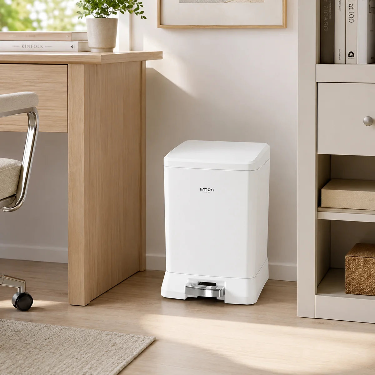 Limon Square Pedal Trash Can