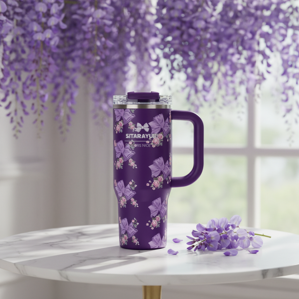 Purple Bow Tumbler Light