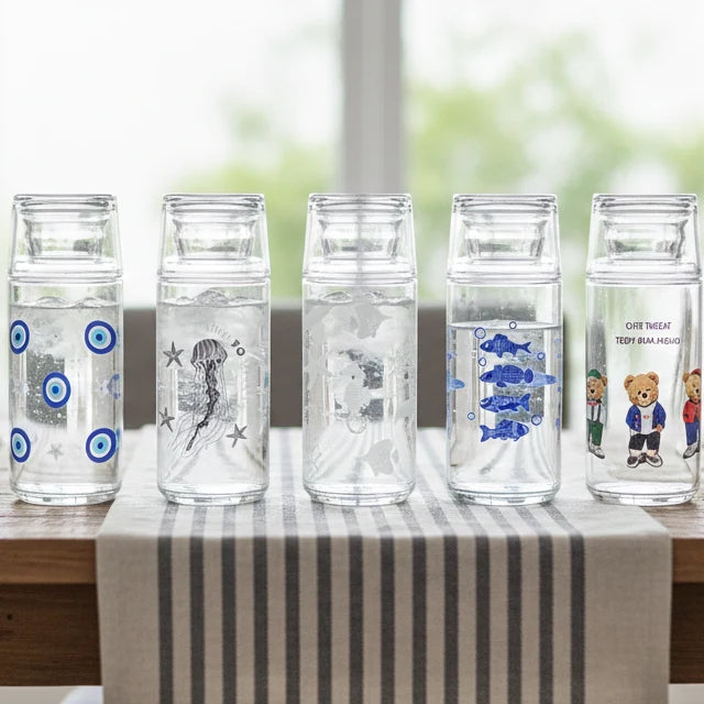 Bedside Water Carafe with Glass Tumbler – 800ml