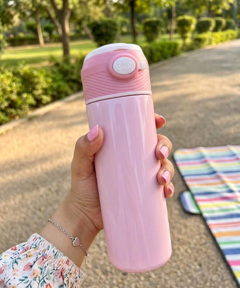 Bangda One-Press Button Thermos Flask – 3 Pastel Colors