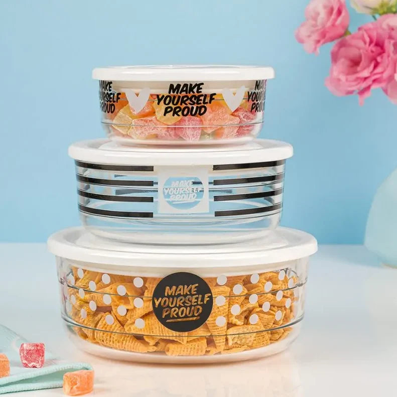 Round Food Storage Container Set – 3 Pieces